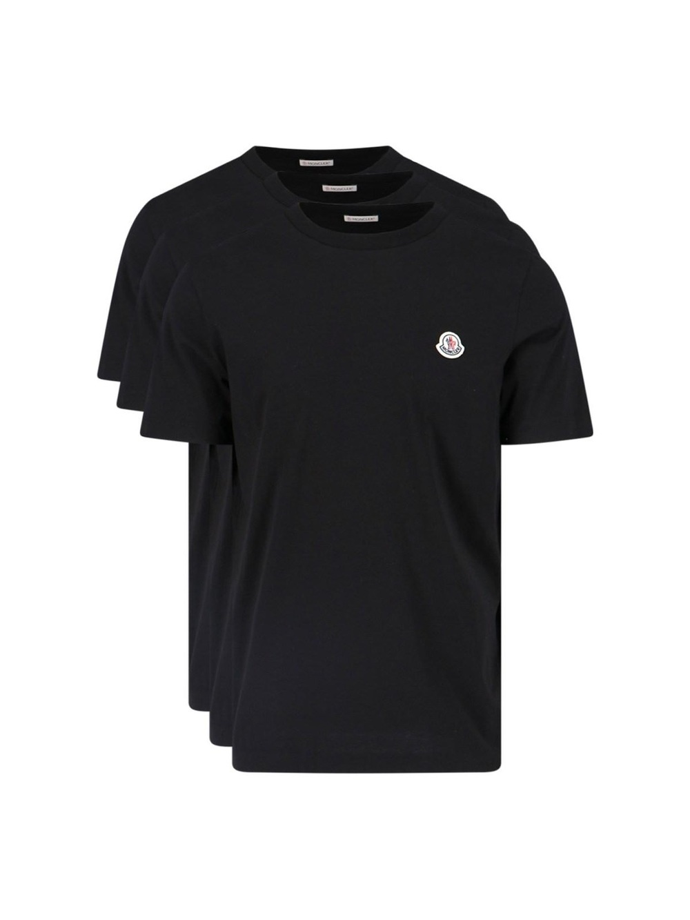 Moncler Black Logo Crewneck T‑Shirt Pack, 2-Pack